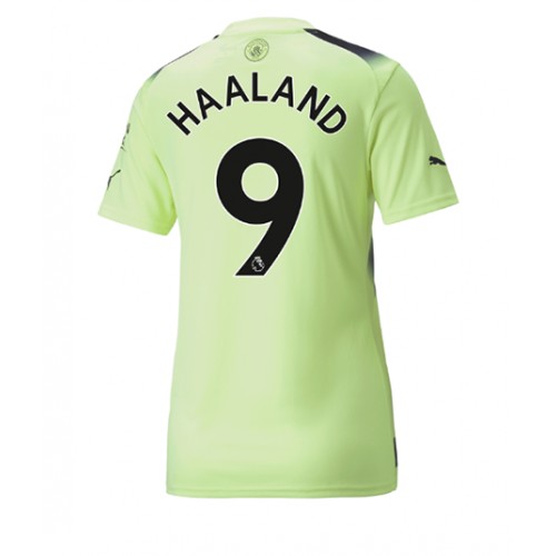 Dres Manchester City Erling Haaland #9 Rezervni za Žensko 2022-23 Kratak Rukav